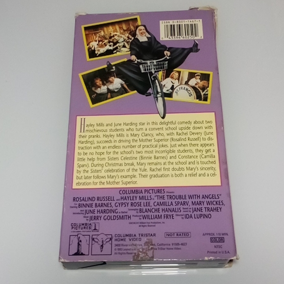 $3/15 The Trouble With Angels VHS Tape 043396602502 - Picture 2 of 6
